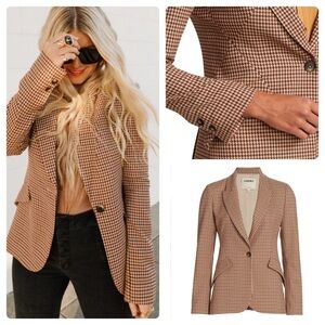 L’AGENCE Chamberlain Houndstooth Blazer